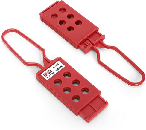 Frcctre 12 Pack Lock Out Tag Out Hasp, 6 Holes Lock Out Tag Insulating Nylon Padlock Hasp Tamper-Proof and Impact-Resistant Plastic Loto Hasps for Industrial Equipment Maintenance in Kuwait