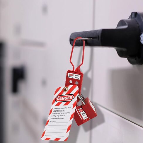 Frcctre 12 Pack Lock Out Tag Out Hasp, 6 Holes Lock Out Tag Insulating Nylon Padlock Hasp Tamper-Proof and Impact-Resistant Plastic Loto Hasps for Industrial Equipment Maintenance in Kuwait