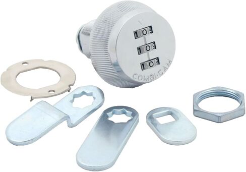 FJM Security Combi-Cam 7850R-XL Combination Cam Lock, 1-3/8" Chrome Finish in Kuwait
