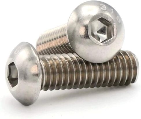 316 Stainless Steel Button Head Socket Cap Screws 1/4"-20 x 1" Qty 25 in Kuwait