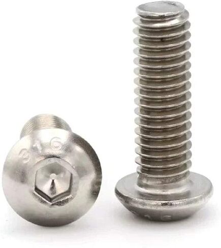 316 Stainless Steel Button Head Socket Cap Screws 1/4"-20 x 1" Qty 25 in Kuwait