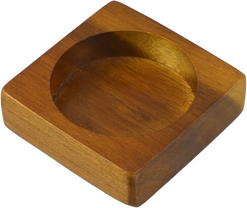 Salt and Pepper Tray, Wooden Grinder Base for Kitchen Counter, Acacia Wood Storage Holder for Salt Mill and Pepper Shaker, Non-Slip Countertop Organizer for Spice Set in Kuwait