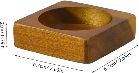 Salt and Pepper Tray, Wooden Grinder Base for Kitchen Counter, Acacia Wood Storage Holder for Salt Mill and Pepper Shaker, Non-Slip Countertop Organizer for Spice Set in Kuwait