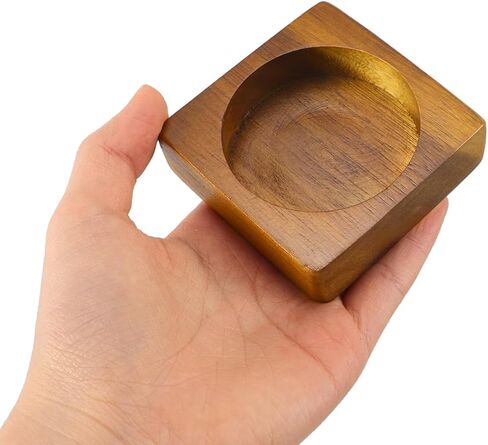 Salt and Pepper Tray, Wooden Grinder Base for Kitchen Counter, Acacia Wood Storage Holder for Salt Mill and Pepper Shaker, Non-Slip Countertop Organizer for Spice Set in Kuwait