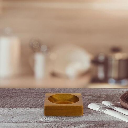 Salt and Pepper Tray, Wooden Grinder Base for Kitchen Counter, Acacia Wood Storage Holder for Salt Mill and Pepper Shaker, Non-Slip Countertop Organizer for Spice Set in Kuwait