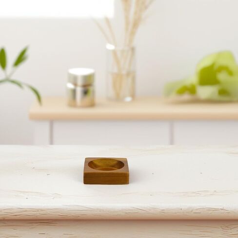 Salt and Pepper Tray, Wooden Grinder Base for Kitchen Counter, Acacia Wood Storage Holder for Salt Mill and Pepper Shaker, Non-Slip Countertop Organizer for Spice Set in Kuwait