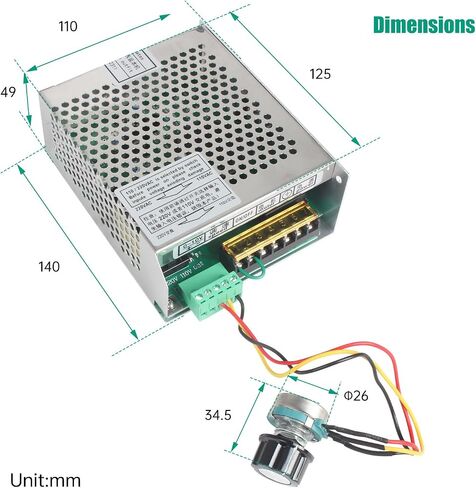 RATTMMOTOR 800W Mach3 Fuction CNC Spindle Motor Speed Controller 6A Power Supply Converter AC110V/220V Compatible with 800W Spindle Motor for CNC Router Milling Machine in Kuwait