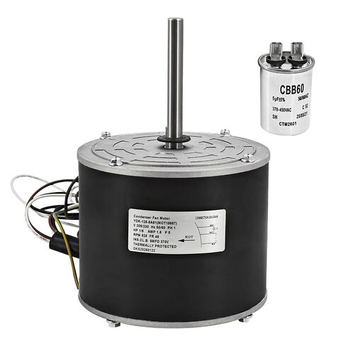 MOT18687 200-230 فولت 1/6 حصان استبدال محرك مروحة المكثف لمحرك Trane PSC محرك مروحة مكثف تيار متردد 825 دورة في الدقيقة استبدال محرك مروحة كهربائي # X70370246010 in Kuwait