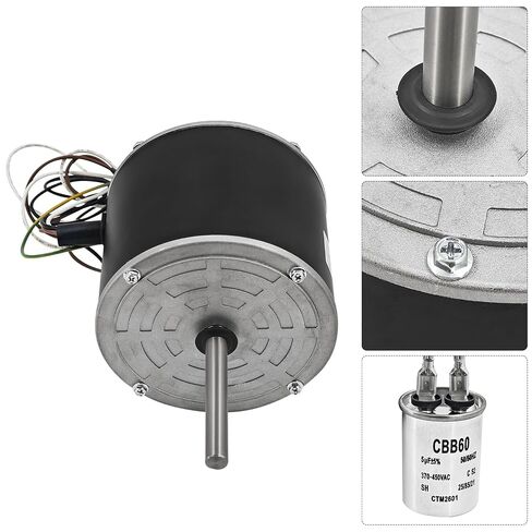 MOT18687 200-230 فولت 1/6 حصان استبدال محرك مروحة المكثف لمحرك Trane PSC محرك مروحة مكثف تيار متردد 825 دورة في الدقيقة استبدال محرك مروحة كهربائي # X70370246010 in Kuwait