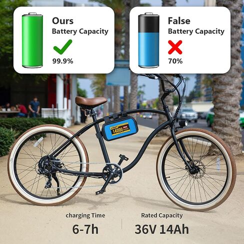 حزمة بطارية VISET Ebike، بطارية ليثيوم أيون للدراجة الكهربائية مع شاحن 2 أمبير في الساعة لمحرك الدراجة الكهربائية 350 وات 450 وات 750 وات 500 وات 800 وات 1000 وات (36V10Ah 200W-500W) in Kuwait