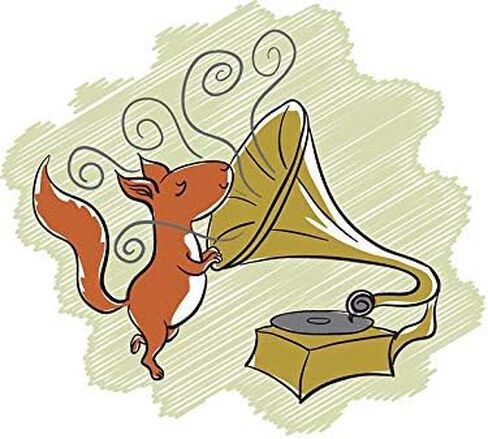 Magnet Squirrel and Music Car Magnetic Vinyl Bumper Sticker 5'' x 4'' in Kuwait