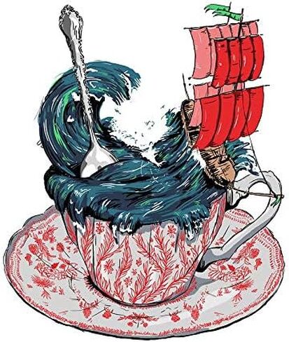 Magnet Storm in a Teacup Car Magnetic Vinyl Bumper Sticker 5'' x 4'' in Kuwait