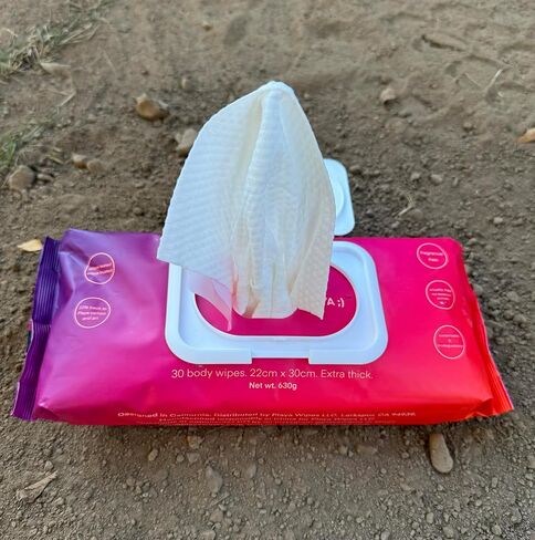 Eco-Friendly, Skin-Safe Bamboo Body Wipes. Extra Large, Extra Thick. 30 count. in Kuwait