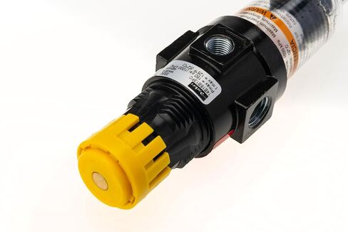 Parker 14E15B13FC One-Unit Combo Compressed Air Filter/Regulator, 1/4" NPT, Polycarbonate Bowl, Auto Pulse Drain, 5 Micron, 18 scfm, Relieving Type, 0-125 psi Pressure Range, No Gauge in Kuwait