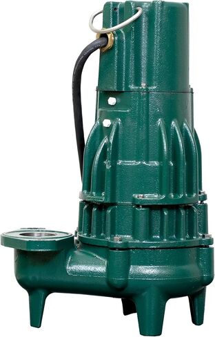 Zoeller 293-0014, Model G293, Waste-Mate 290 Series, High Head Sewage Submersible Pump, 1 HP, 460 V, 3 Phase, 4.0 Amps, Single Seal, 2" NPT Discharge, 122 GPM Max, 51 ft Max Head, 20 ft Cord, Manual in Kuwait