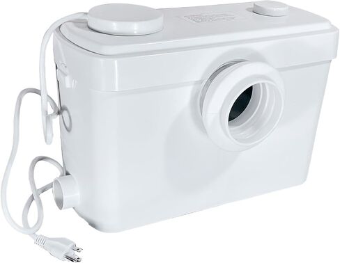 مضخة مياه الصرف الصحي WinZo WL600B Macerator بقدرة 600 وات مع 3 مداخل مياه للمرحاض الخلفي الخلفي والطابق السفلي للمطبخ وحوض الحمام والغسيل في الغسالة in Kuwait
