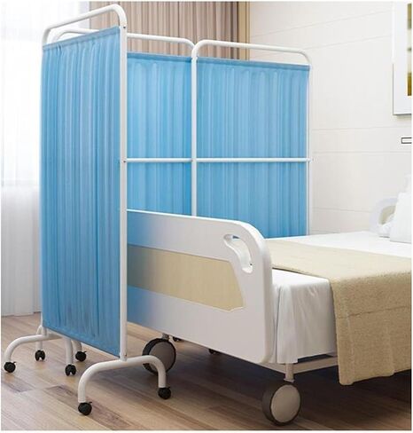 Medical Privacy Screen Portable - Mobile Medical Privacy Screen Room Divider, Folding Iron Frame, Standing Door Partition with Wheels, Ideal for Ward, Beauty Salon, Healt in Kuwait