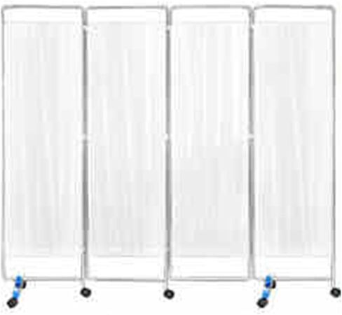 Adjustable Foldable Medical Privacy Screen,Movable Room Temporary Fence,Separator on Wheels Castors,for Therapy Centres(Color 3,180x50cm-4pcs) in Kuwait
