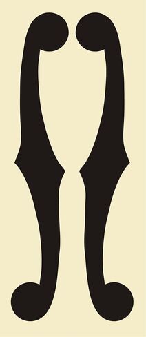 F Holes- Sticker Decal - Medium - Black in Kuwait