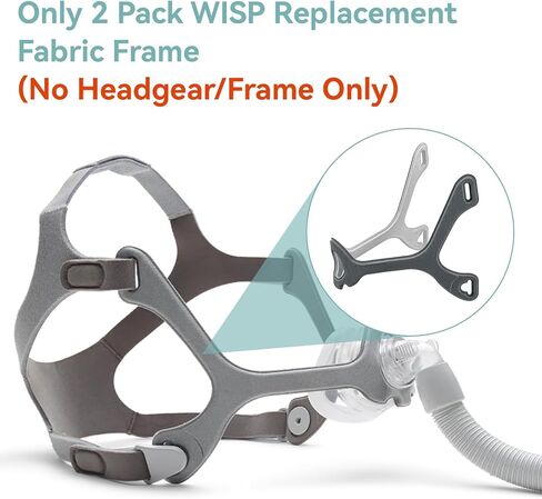 2 Pack WISP Replacement Fabric Frame (No Headgear/Frame Only) Fabric Frame Replacement for Wisp CPAP Headgear Standard Size in Kuwait