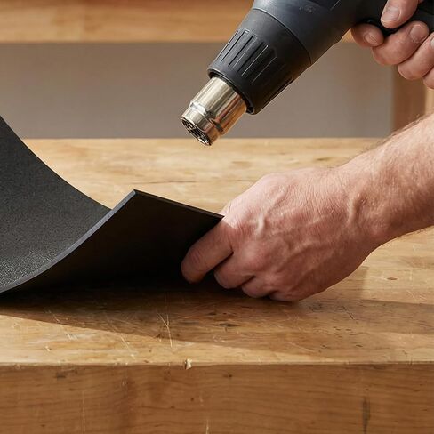 LEXININ 15.6 x 11.8 x 1/4 Inch Black ABS Plastic Sheet, Moldable Thermoplastic Board for DIY, Signage, Handcrafts in Kuwait