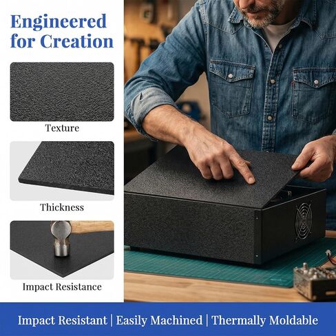 LEXININ 15.6 x 11.8 x 1/4 Inch Black ABS Plastic Sheet, Moldable Thermoplastic Board for DIY, Signage, Handcrafts in Kuwait