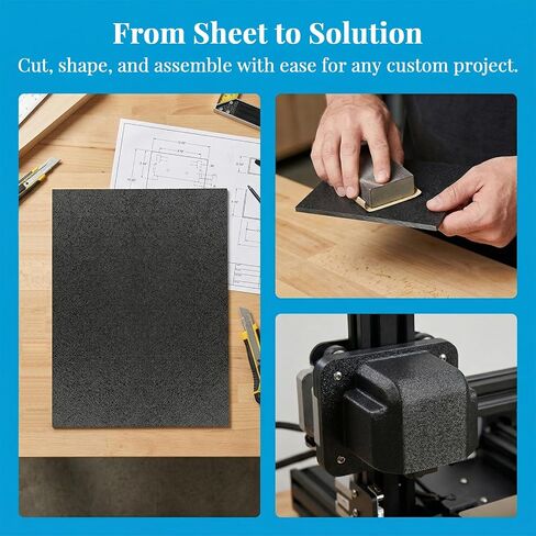 LEXININ 15.6 x 11.8 x 1/4 Inch Black ABS Plastic Sheet, Moldable Thermoplastic Board for DIY, Signage, Handcrafts in Kuwait