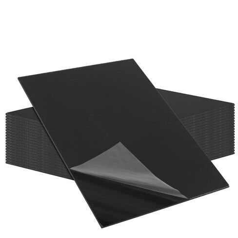 MANCHAP 20 PCS Black Acrylic Sheet, 5 x 7 x 0.08 inch (2mm) Plastic Acrylic Board with Protective Film for DIY Projects, Sign, Crafts, Photography in Kuwait