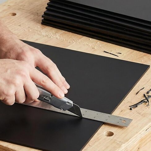 MANCHAP 20 PCS Black Acrylic Sheet, 5 x 7 x 0.08 inch (2mm) Plastic Acrylic Board with Protective Film for DIY Projects, Sign, Crafts, Photography in Kuwait