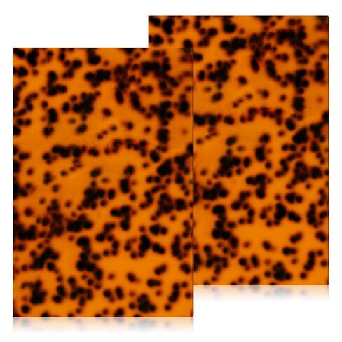 Novabright 2 Pcs 18"x12" Tortoise Shell Cast Acrylic Sheet 1/8 (3mm) Thick Tortoise Shell Leopard Cast for DIY Jewelry Laser Cutting Artwork Design Home Craft Making Hair Clips Eyeglass Frame in Kuwait