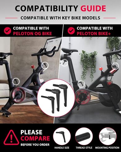 3Pack Metal L-Handle Adjustment Lever Set Compatible with Peloton Bike and Bike+ Seat and Handlebar Adjustment, Includes Screws and Grip in Kuwait