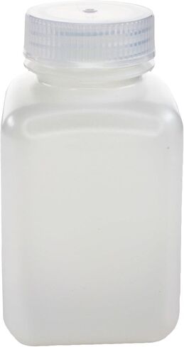 EISCO - Pack of 12, 250mL Square HDPE Reagent Bottles with Wide Mouth Polypropylene Caps, Translucent, Non-Sterile, Chemical Resistant, Leak-Proof, -100°C to 120°C, Ideal for Lab and Industrial Use in Kuwait