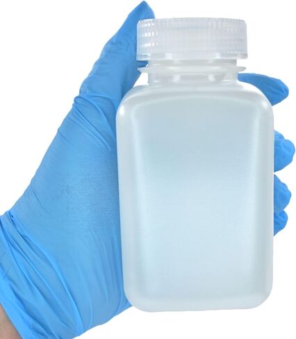 EISCO - Pack of 12, 250mL Square HDPE Reagent Bottles with Wide Mouth Polypropylene Caps, Translucent, Non-Sterile, Chemical Resistant, Leak-Proof, -100°C to 120°C, Ideal for Lab and Industrial Use in Kuwait