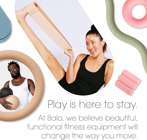 Bala Bands & Bala Balls Home Workout Equipment Bundle - Blush in Kuwait
