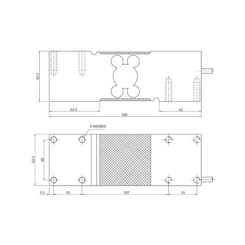 PX11B-150kg Aluminum Alloy Single Point Weighing Sensor 150kg High-Precision Industrial 1Pcs in Kuwait