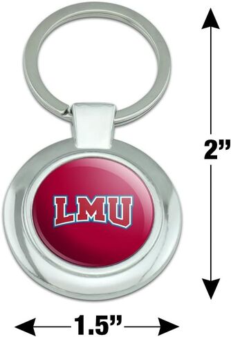 GRAPHICS & MORE Loyola Marymount University Primary Logo Keychain Classy Round Chrome Plated Metal in Kuwait