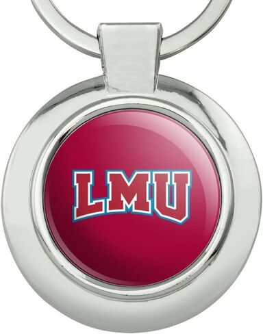 GRAPHICS & MORE Loyola Marymount University Primary Logo Keychain Classy Round Chrome Plated Metal in Kuwait