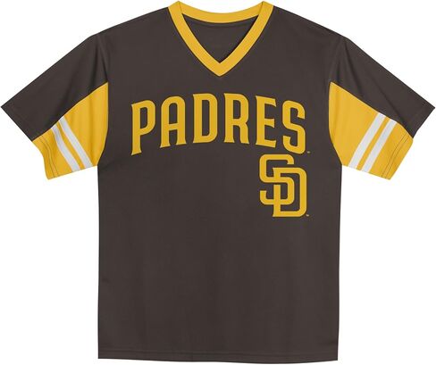 MLB Toddler 2T-4T Officially Licensed Team Color Primary Logo Baseball Fashion Top V-Neck Jersey in Kuwait