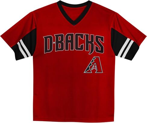 MLB Toddler 2T-4T Officially Licensed Team Color Primary Logo Baseball Fashion Top V-Neck Jersey in Kuwait