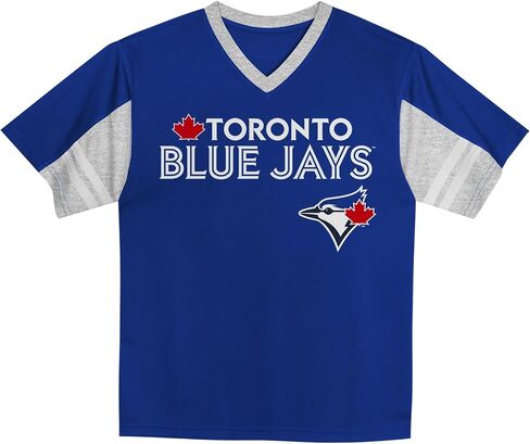 MLB Toddler 2T-4T Officially Licensed Team Color Primary Logo Baseball Fashion Top V-Neck Jersey in Kuwait