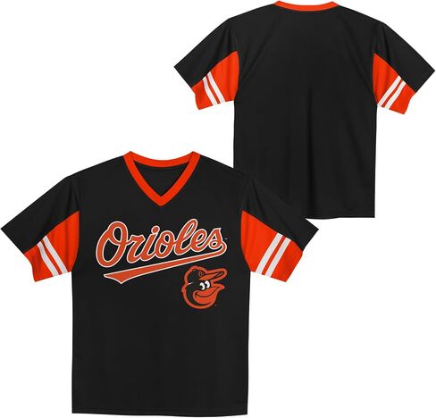 MLB Toddler 2T-4T Officially Licensed Team Color Primary Logo Baseball Fashion Top V-Neck Jersey in Kuwait