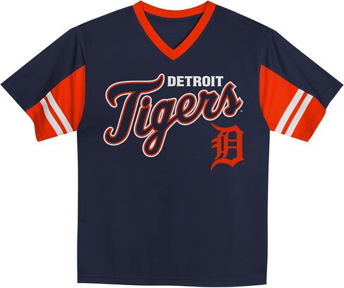 MLB Toddler 2T-4T Officially Licensed Team Color Primary Logo Baseball Fashion Top V-Neck Jersey in Kuwait