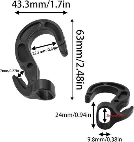 Lovelysp 12PCS Plastic Shock-Absorbing S-Hook Elastic Rope Hook Suitable for 1/4 inch 5/16 inch 3/8 inch Camping Ropes Dedicated Reinforcement Fastener for Outdoor Camping use in Kuwait