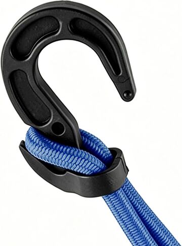 Lovelysp 12PCS Plastic Shock-Absorbing S-Hook Elastic Rope Hook Suitable for 1/4 inch 5/16 inch 3/8 inch Camping Ropes Dedicated Reinforcement Fastener for Outdoor Camping use in Kuwait