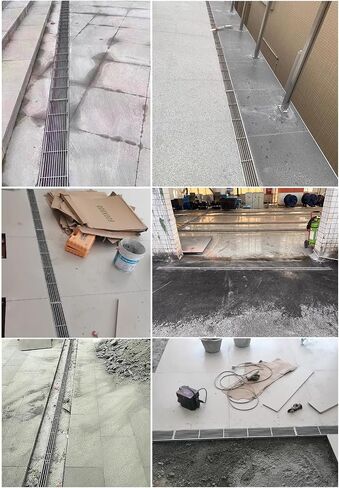 Long Outdoor Drain Grate Trench Drain Kit, Sewerage Gratings System for Driveway/Garage/Yard, 304 Stainless Steel Drainage Channel Grate Cover(100x20x3cm (39.4x7.9x1.2in)) in Kuwait