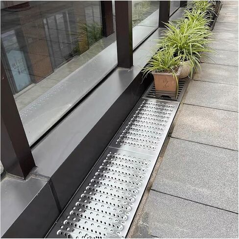 Metal Stainless Steel Grate Cover for Drain Outdoor Indoor, Large Heavy Duty Drain Covers Floor Drainage Trench System Grate Panel Sewer Strainer (Color : 2 pcs, Size : W 35CM/13.8IN) in Kuwait