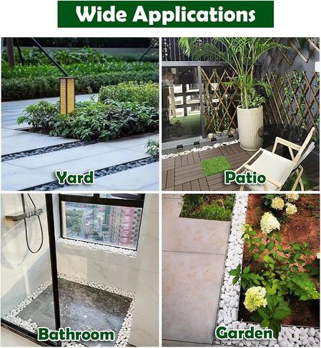 Outdoor Channel Drain Kit, Trench Drainage Gutter for Cobble Stones Filling, Sewerage Gratings System with Stainless Steel Grate(Size:25x25cm(9 7/8x9 7/8")) in Kuwait