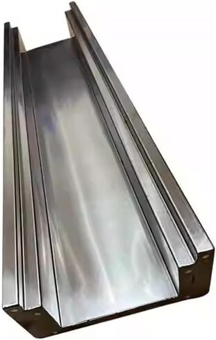 304 Stainless Steel Trench Drain with Caps, Length 45.7IN U-Shaped Drainage System Channel, Metal Decoration Grate Systems for Garden Garage(Silver-B,45.7X13.8X5.9in) in Kuwait