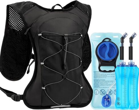 HIPONY Hydration Backpack with 2L Leak-Proof Water Bladder, Lightweight Running Hydration Pack, Adjustable Vest Style Water Backpack for Trail Running, Cycling and Biking in Kuwait