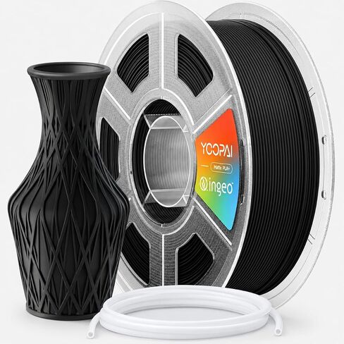 YOOPAI PLA+ خيوط غير لامعة 1.75 مم مع أنبوب تفلون PTFE 2 متر، خيوط طابعة ثلاثية الأبعاد 1 كجم (2.2 رطل)، دقة الأبعاد +/- 0.02 مم، نسيج سطح غير لامع، أخضر داكن in Kuwait